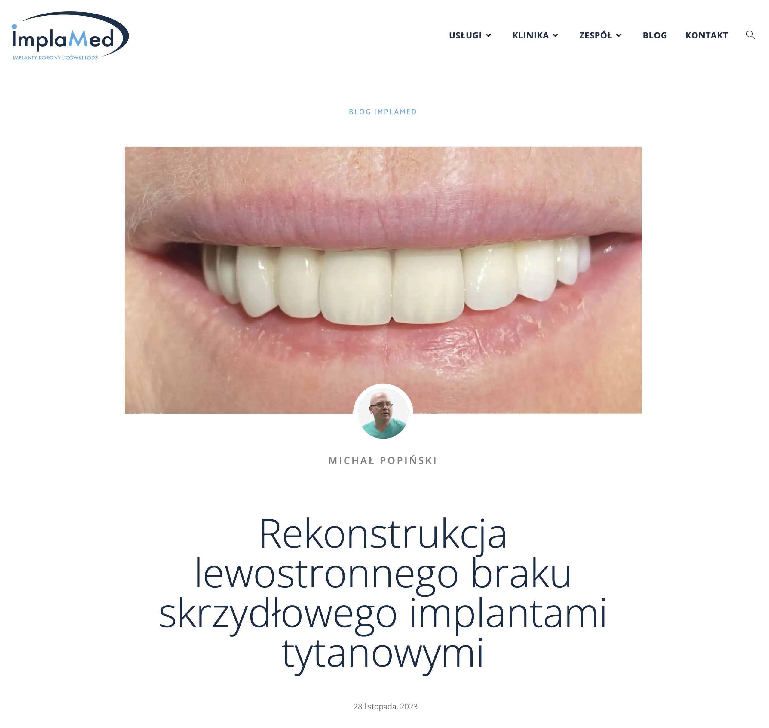 Strona internetowa dentysty stomatologa