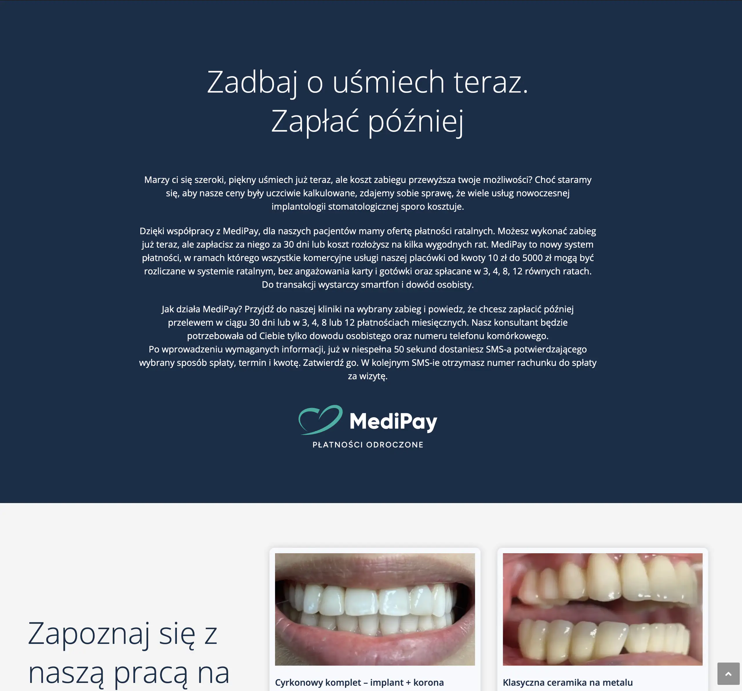 Strona internetowa dentysty stomatologa