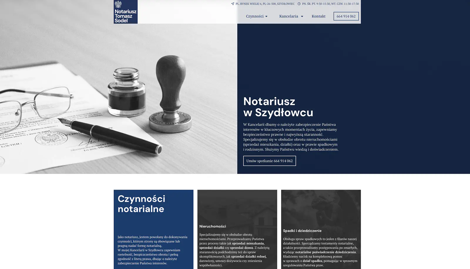 Strona internetowa notariusza 1