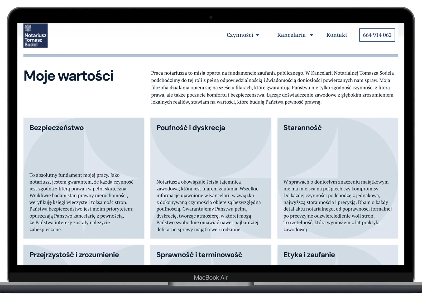 Strona internetowa notariusza 3