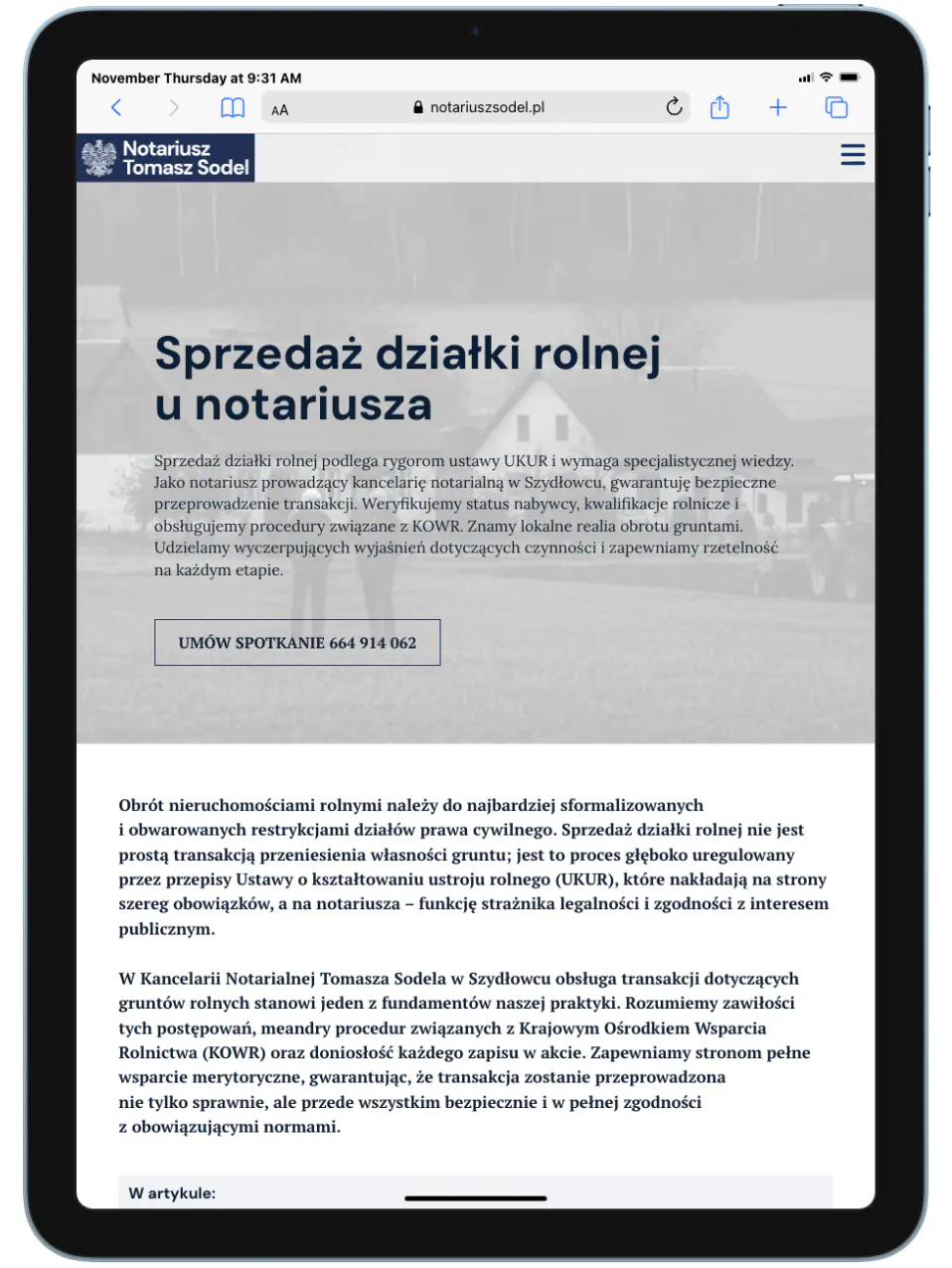 Strona internetowa notariusza 4